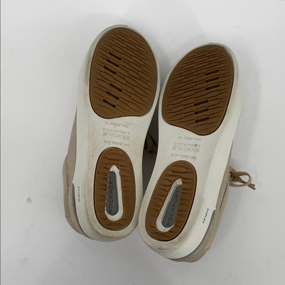 Rockport Works Parissa Sneakers safety composite toe gold snake women shoe 7.5 - Picture 6 of 7